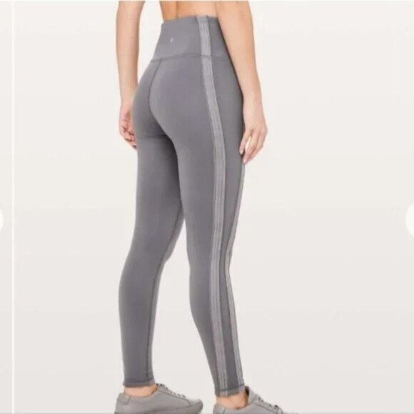 Lululemon Power‎ Lines Pant 28" Titanium / Dark Chrome Size 6 - Picture 2 of 14